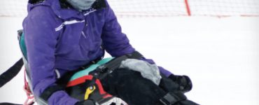 Sit-skier at SCIO Ski Day 2019