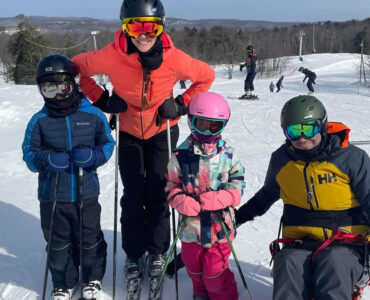 The Antoine Family hit the slopes at SCIO's ski day.