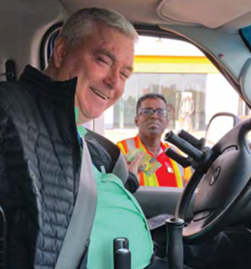 Niall El-Assaad in the drivers' seat