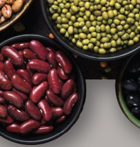A selection of legumes and beans.