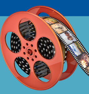 Illustration of an old fashioned film strip.