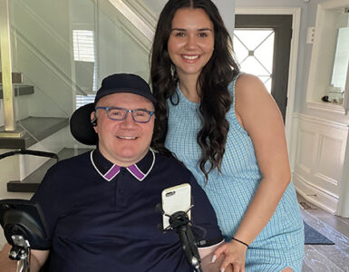 Julia Candido and her father Reno.