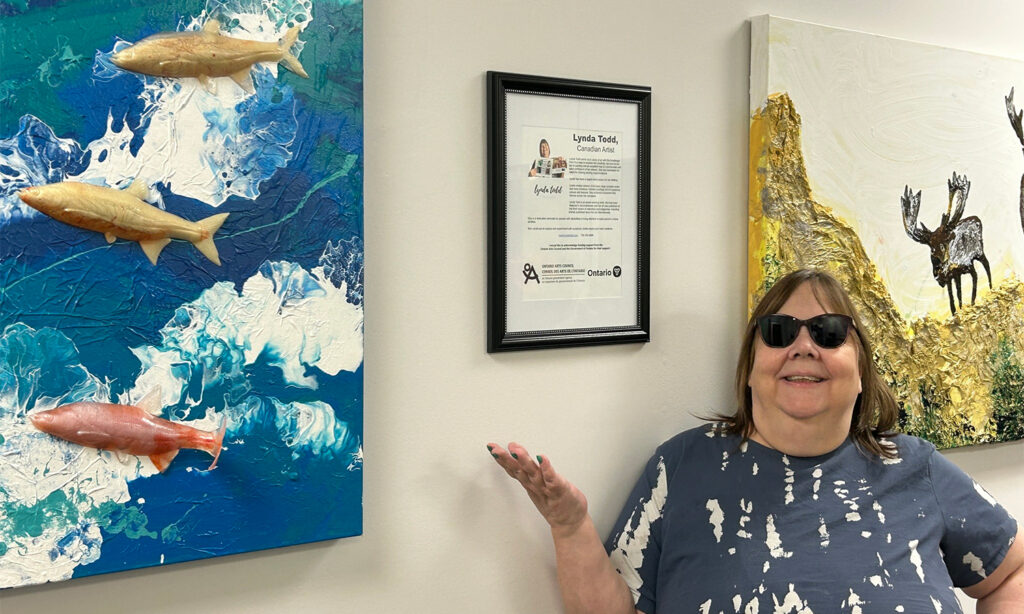 Lynda Todd with art