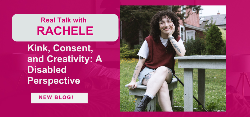 Rachele sitting at picnic table text