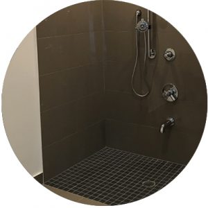 Roll-in accessible shower