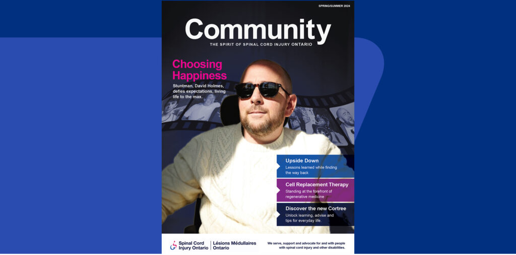 Cover of Spring/Summer 2024 issue of Community Magazine depicting Stuntman, David Holmes.