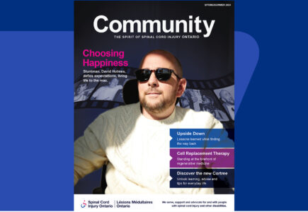 Cover of Spring/Summer 2024 issue of Community Magazine depicting Stuntman, David Holmes.